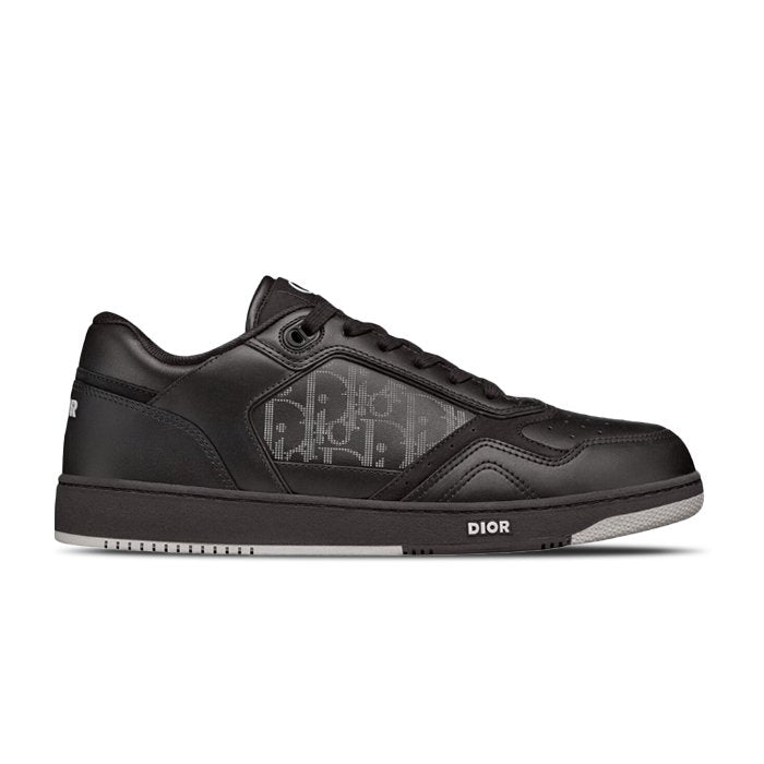 Dior B27 Low Black Dior Oblique Galaxy Leather Grey