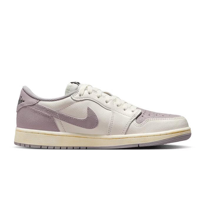 Jordan 1 Retro Low OG Atmosphere Grey features luxe leather, classic design & versatile tones. Shop now at hypeelixir.com