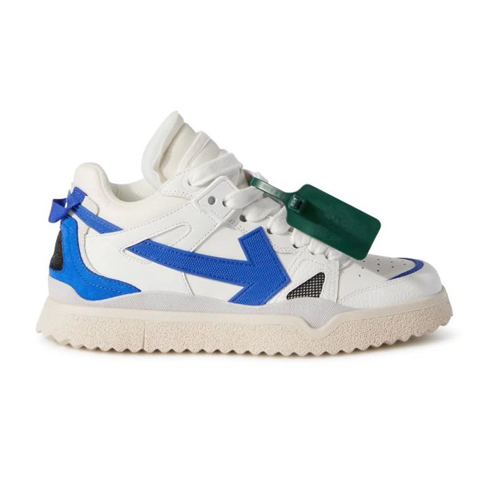 White Top Hype Sneakers OFF-WHITE Sponge Mid Top White Blue