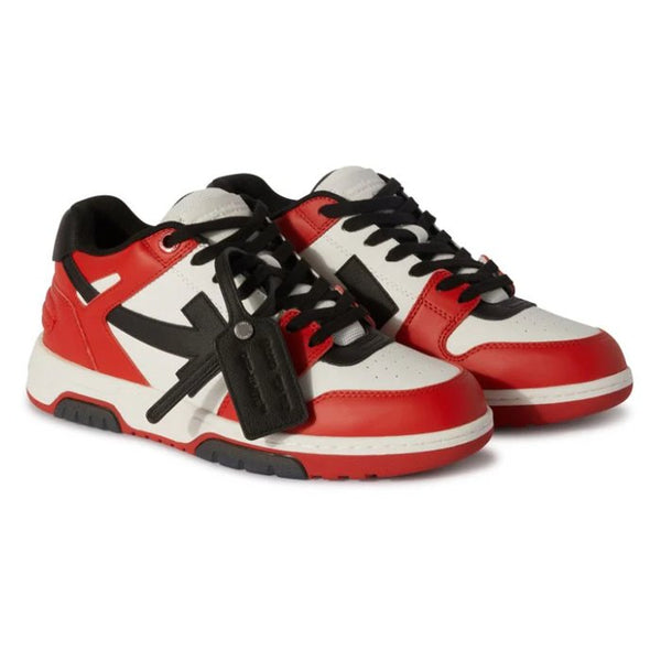 OFF-WHITE Out Of Office Low Tops Black White Red