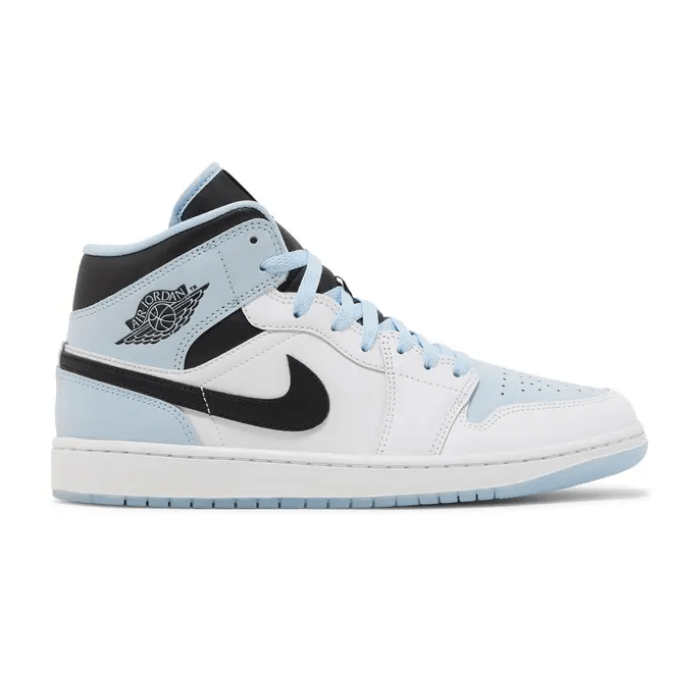 Jordan 1 Mid SE Ice Blue (2023) features a frosty blue tone with premium leather and iconic style. Shop on hypeelixir.com.