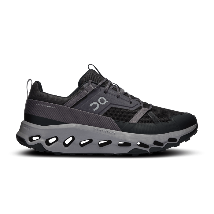 "On Running Cloudhorizon Black Alloy shoes by Hype Elixir – lightweight, cushioned, and durable footwear for all-terrain performance."