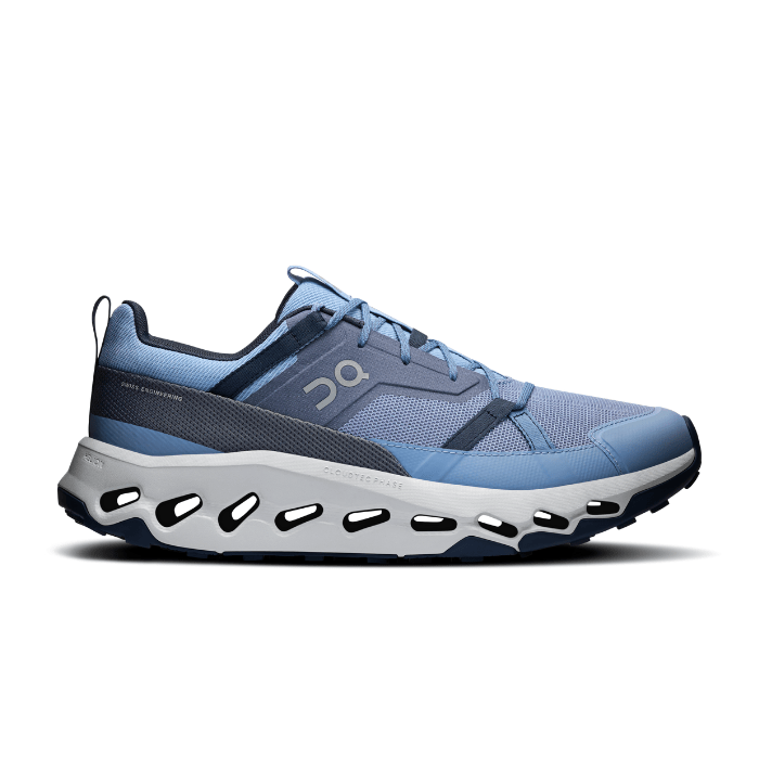 "On Running Cloudhorizon Chambray Arctic shoes by Hype Elixir – lightweight, cushioned, and durable footwear for all-terrain adventures."