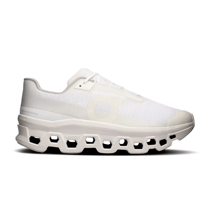 Bold and ultra-cushioned, the On Running Cloudmonster in Void White delivers max comfort for every stride. Shop on hypeelixir.com.