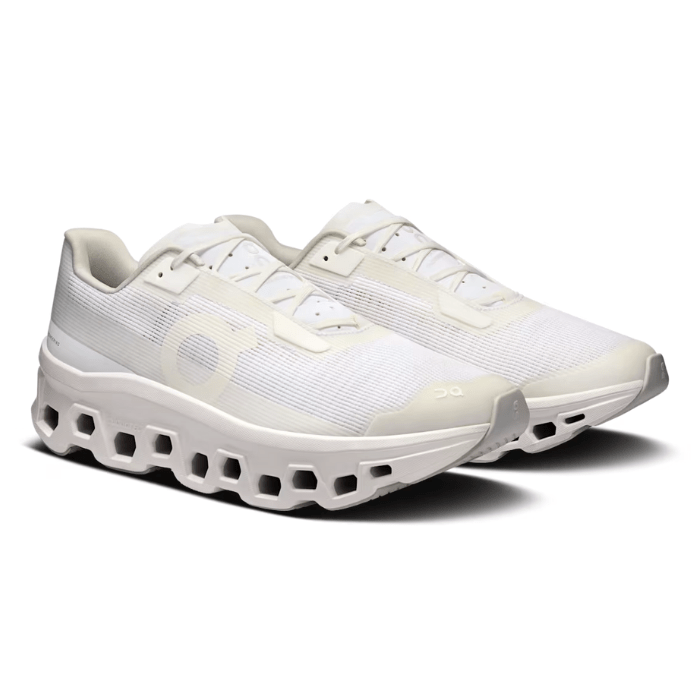 Bold and ultra-cushioned, the On Running Cloudmonster in Void White delivers max comfort for every stride. Shop on hypeelixir.com.