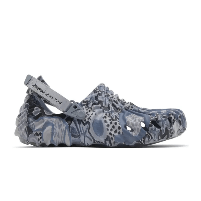 "Crocs Pollex Clog by Salehe Bembury Jonas Wood – limited-edition clogs designed by Salehe Bembury, featuring unique artistic elements by Jonas Wood, blending bold design with superior comfort."