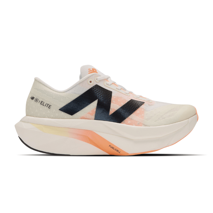 New Balance FuelCell SuperComp Elite v4 White Angora Hot Mango