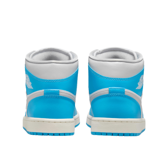 Step up your sneaker game with the Air Jordan 1 Mid Dark Powder Blue (Women's) – timeless and fresh. Shop on HypeElixir.com.