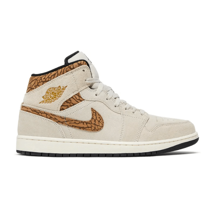 Nike Jordan 1 Mid SE Brown Elephant features textured overlays and iconic style for everyday wear. Shop on hypeelixir.com.