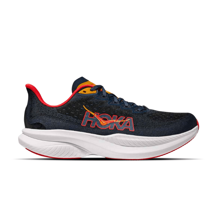 Hoka Mach 6 Varsity Navy Nautical Dusk – lightweight, responsive running shoes built for speed and comfort. Shop on hypeelixir.com