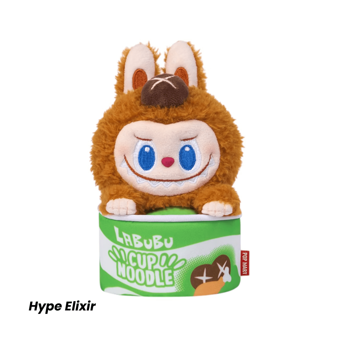 Pop Mart Labubu The Monsters Wacky Mart Series Cup Noodles Figure Storage Bag (Mushroom)