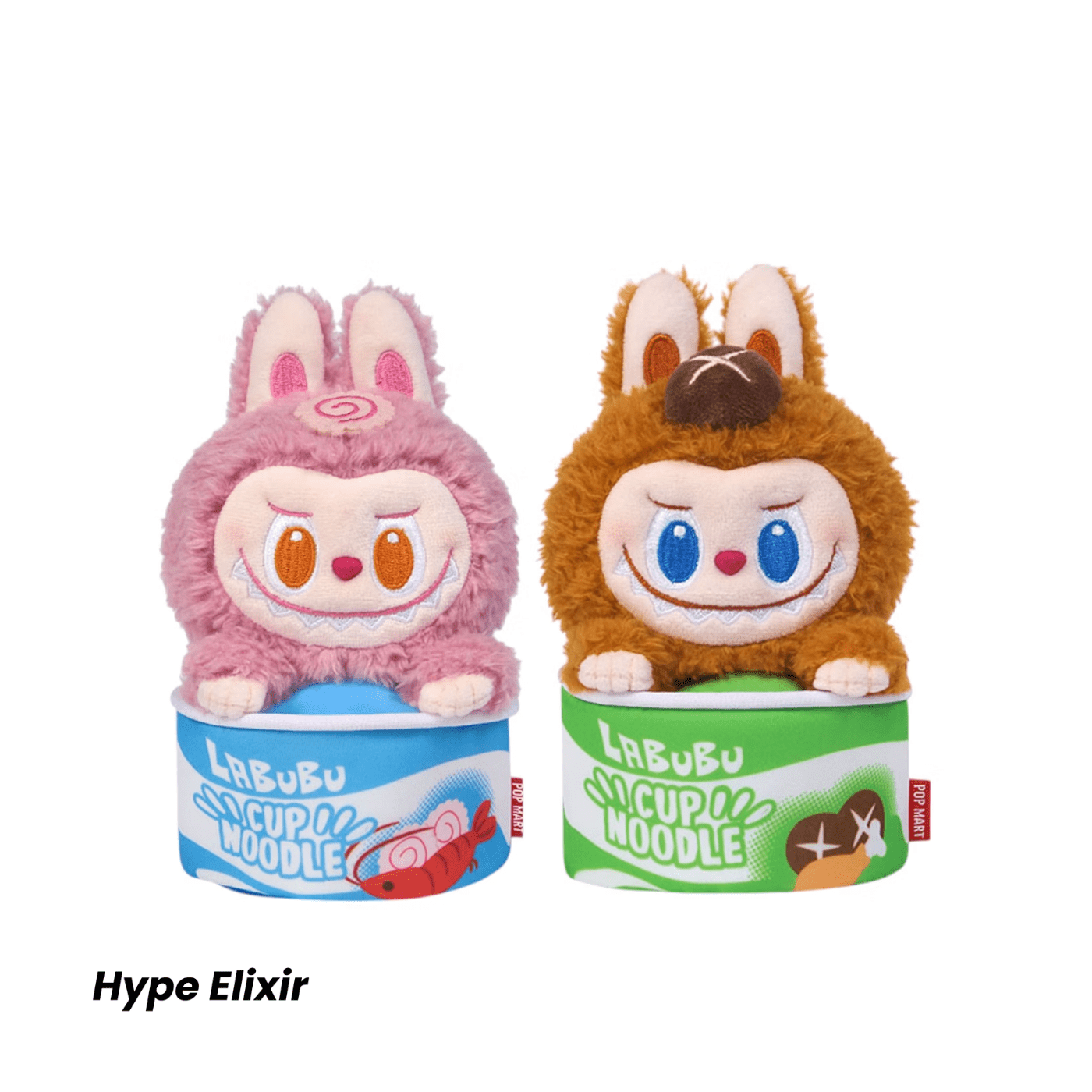 Pop Mart Labubu The Monsters Wacky Mart Series Cup Noodles Figure Storage Bag Set of 2 (Seafood & Mushroom)