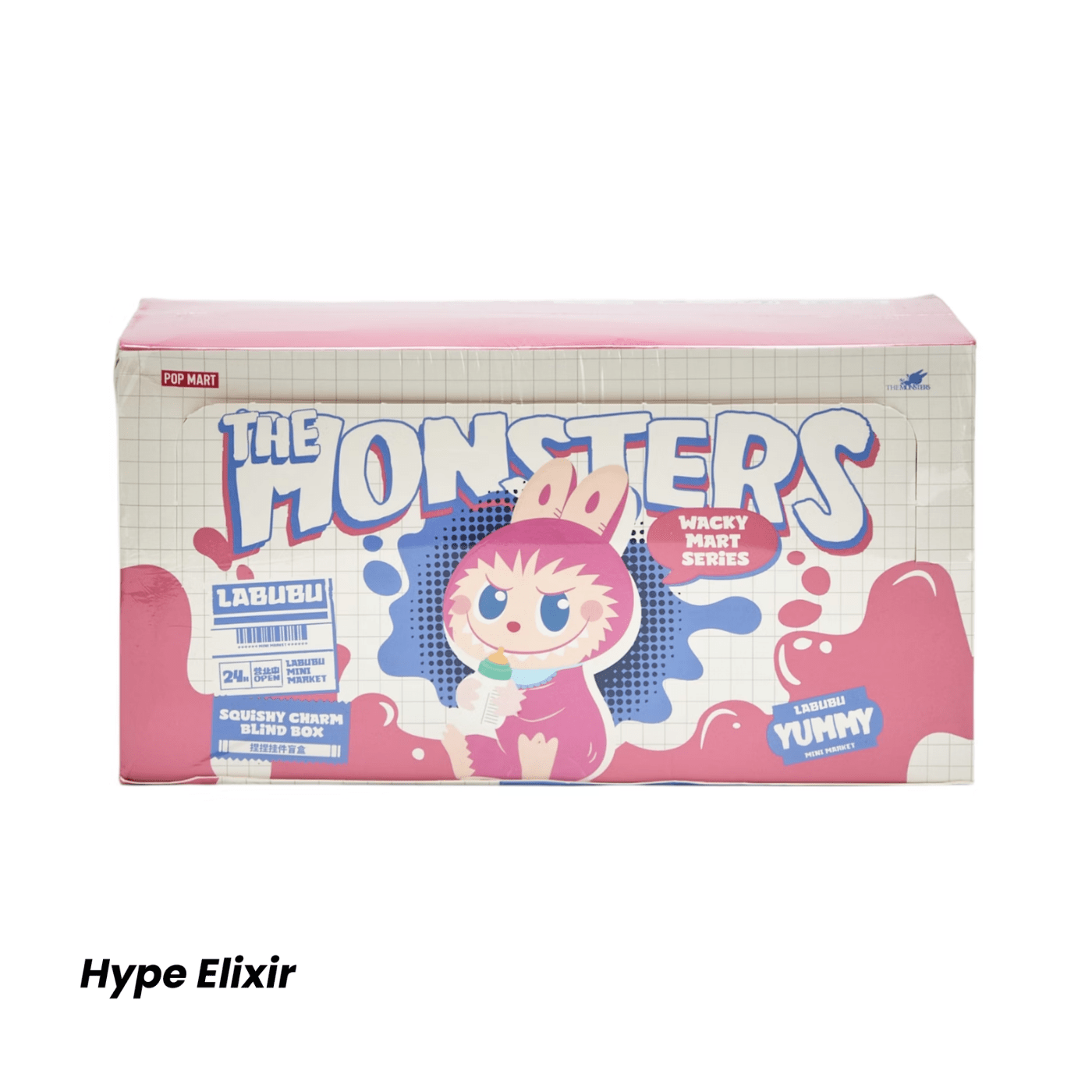 Pop Mart Labubu The Monsters Wacky Mart Series Squishy Charm Sealed Case (6 Blind Box)