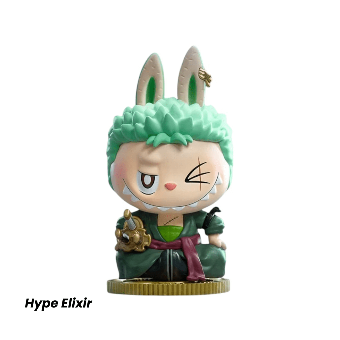 Pop Mart Labubu The Monsters x One Piece Series Roronoa Zoro Figure
