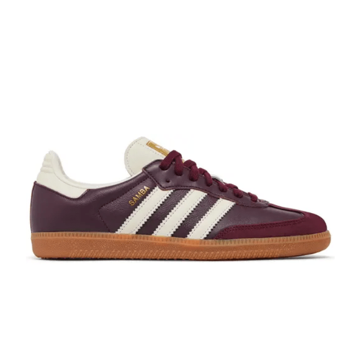 Adidas Samba OG Maroon Gold Metallic (Women's)