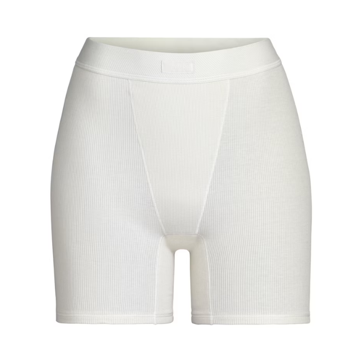 Skims Cotton Rib Boxer Bone