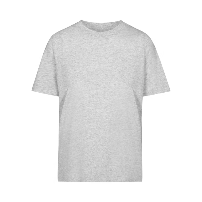 Skims Relaxed Tees Shrunken T-Shirt Light Heather Grey