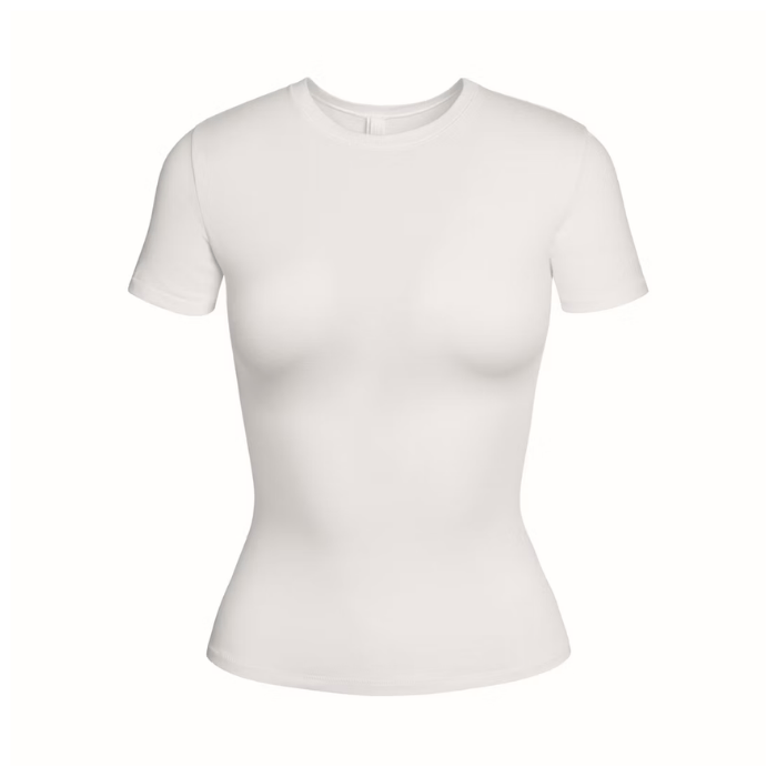 Skims Cotton Jersey T-Shirt Marble