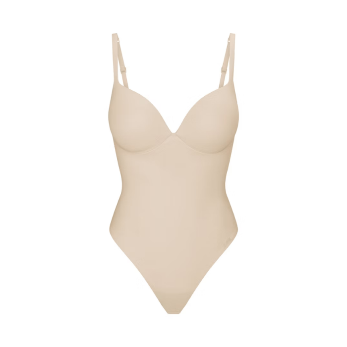 Skims Ultimate Body Push-Up Thong Bodysuit Sand