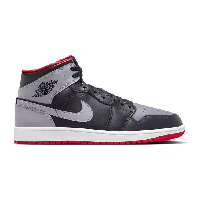AIR JORDAN MID 'BLACK/CEMENT GREY-FIRE RED-WHITE1