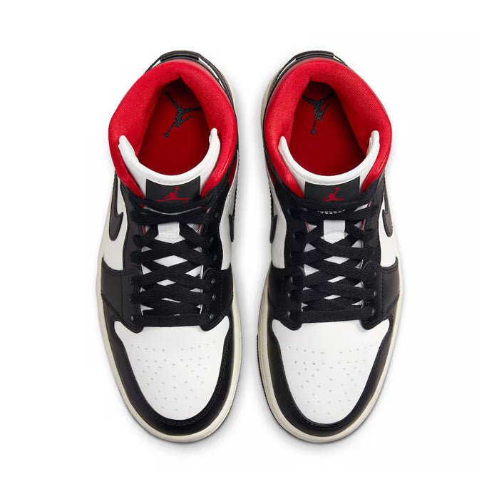 Wmns Air Jordan 1 Mid 'Black Sail Gym Red' - HYPE ELIXIR - Shop authentic air jordan shoes