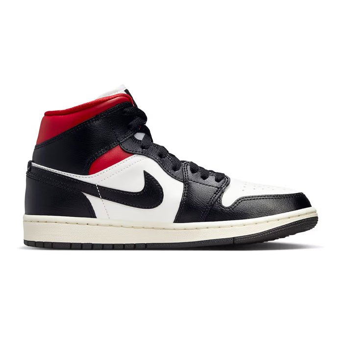 Wmns Air Jordan 1 Mid 'Black Sail Gym Red' - HYPE ELIXIR - Shop authentic air jordan shoes