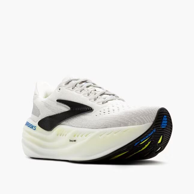 "Brooks Running Glycerin Max Grey/Black/Nightlife sneakers by Hype Elixir – cushioned, lightweight running shoes offering superior comfort, support, and visibility."