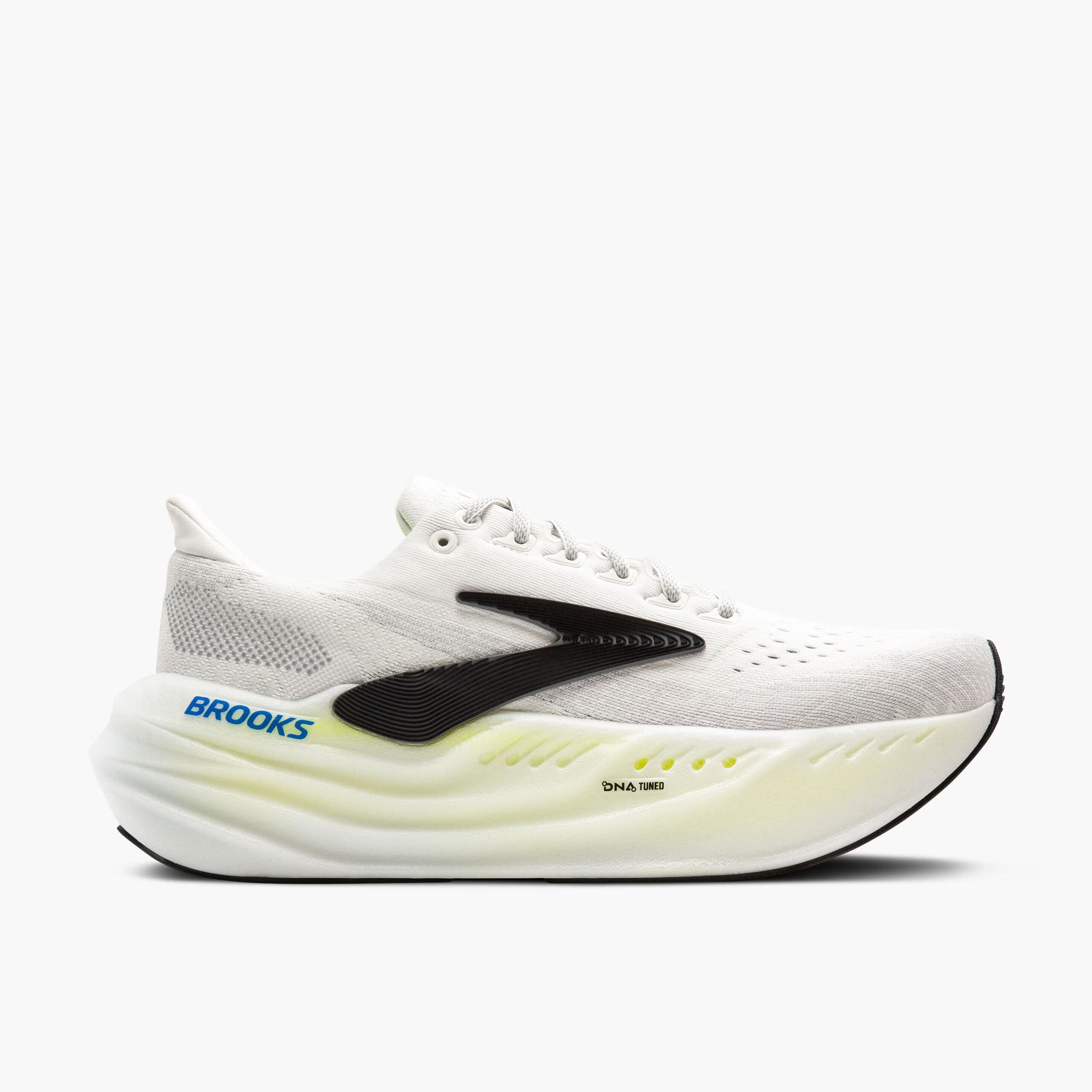 "Brooks Running Glycerin Max Grey/Black/Nightlife sneakers by Hype Elixir – cushioned, lightweight running shoes offering superior comfort, support, and visibility."
