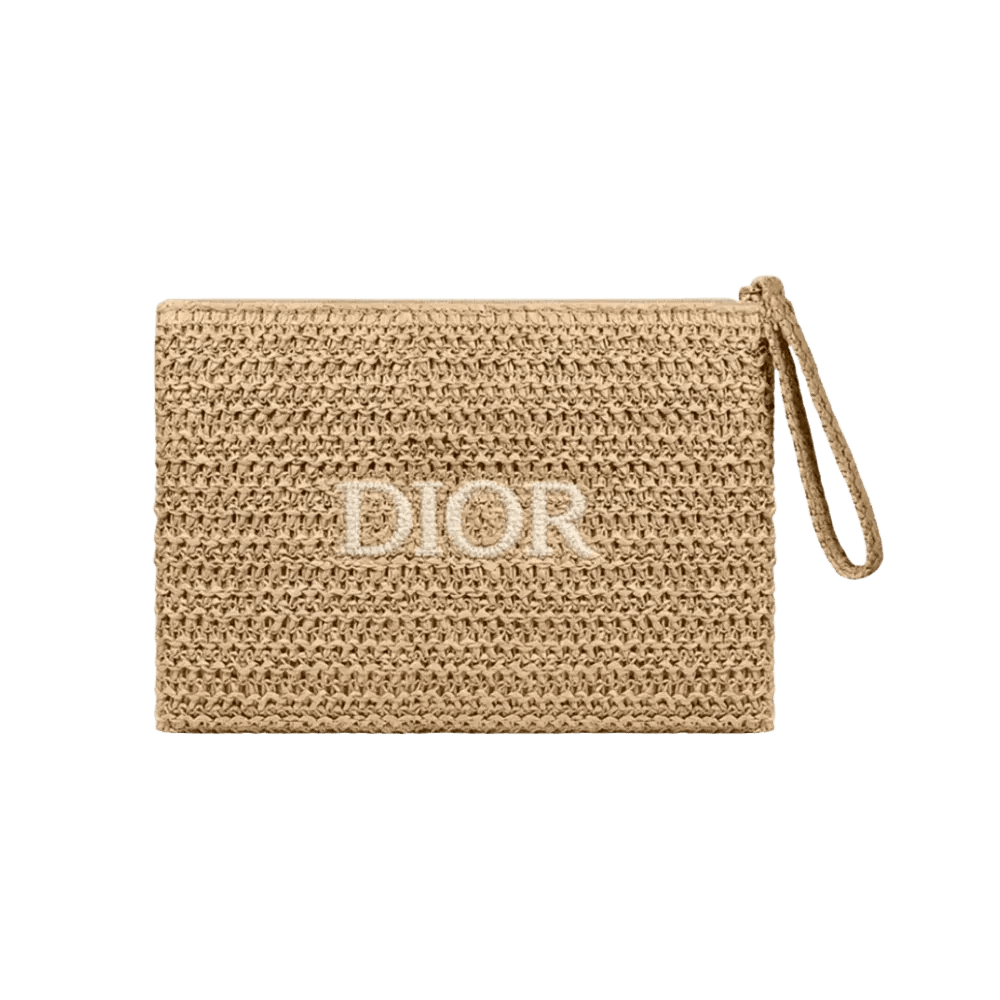 Dior Raffia Clutch