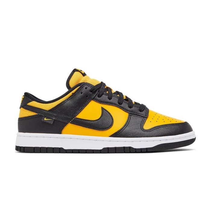 Nike Dunk Low Reverse Goldenrod features bold yellow overlays with black base, delivering retro style and comfort. Shop on HypeElixir.com.