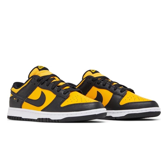 Stand out in Nike Dunk Low Reverse Goldenrod with its vibrant yellow and black colorway, perfect for streetwear lovers. Shop on HypeElixir.com.