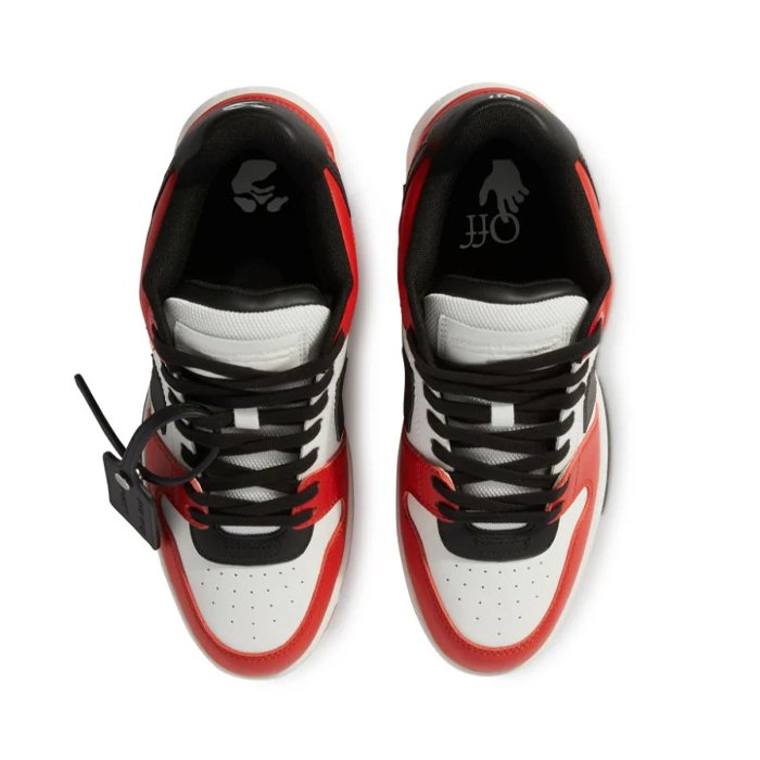 OFF-WHITE Out Of Office Low Tops Black White Red - HYPE ELIXIR