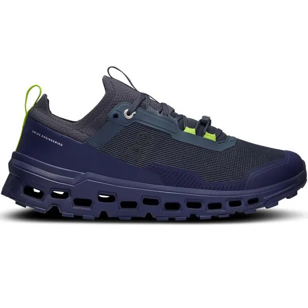 "On Running Cloudultra 2 Navy Ink sneakers by Hype Elixir – durable, high-performance sneakers in a deep Navy Ink colorway, offering exceptional comfort, support, and rugged durability for long-distance runs and trails."