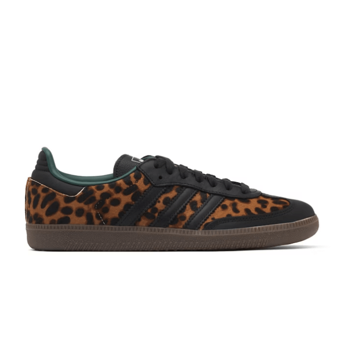 Adidas Samba OG Black Green Leopard (Women's)