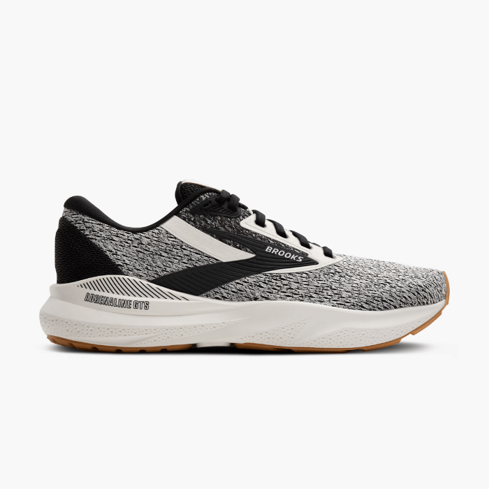 "Brooks Running Adrenaline GTS 24 Coconut/Black/Biscuit sneakers by Hype Elixir – stability-focused, cushioned running shoes providing exceptional comfort, support, and style."