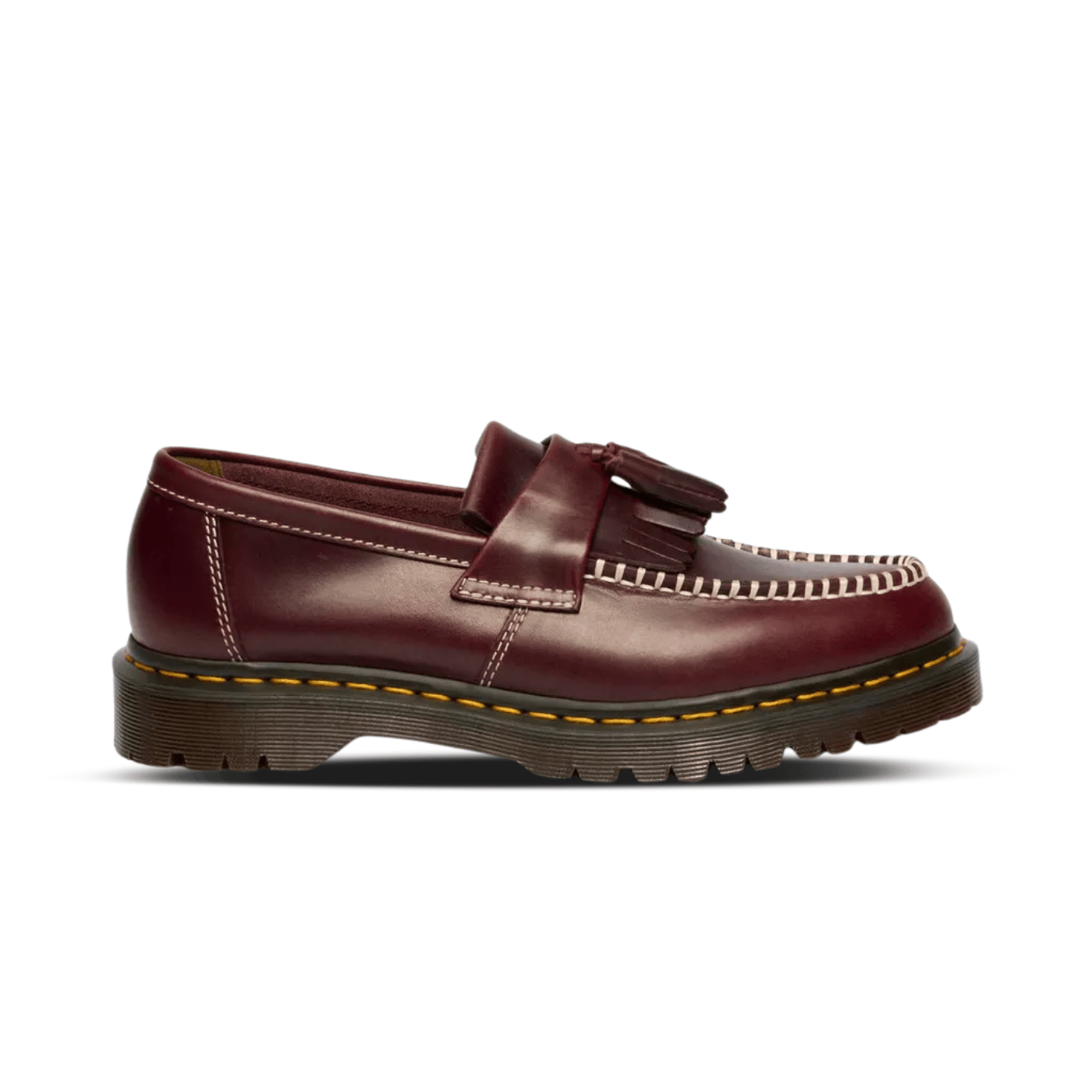 Dr. Martens Adrian Orleans Leather Tassel Loafers CHERRY RED