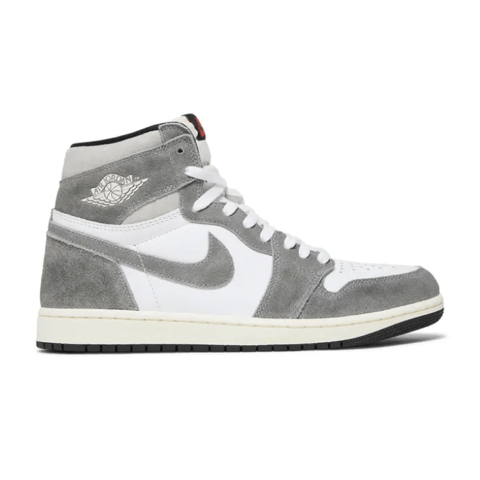 Jordan 1 Retro High OG Washed Black features vintage suede and clean leather for timeless street style. Shop on hypeelixir.com