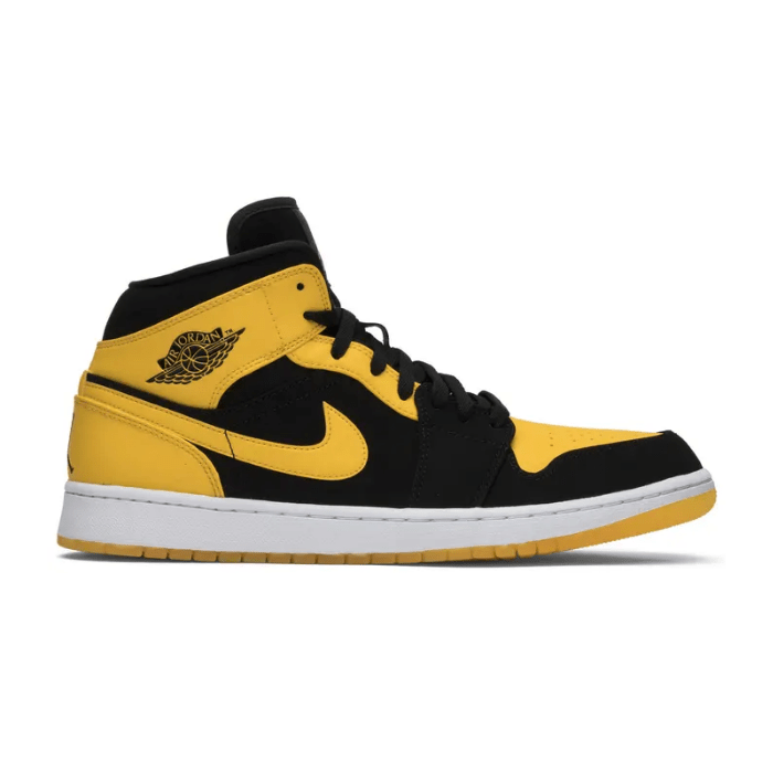Nike Air Jordan 1 Mid SE Black White Varsity Maize