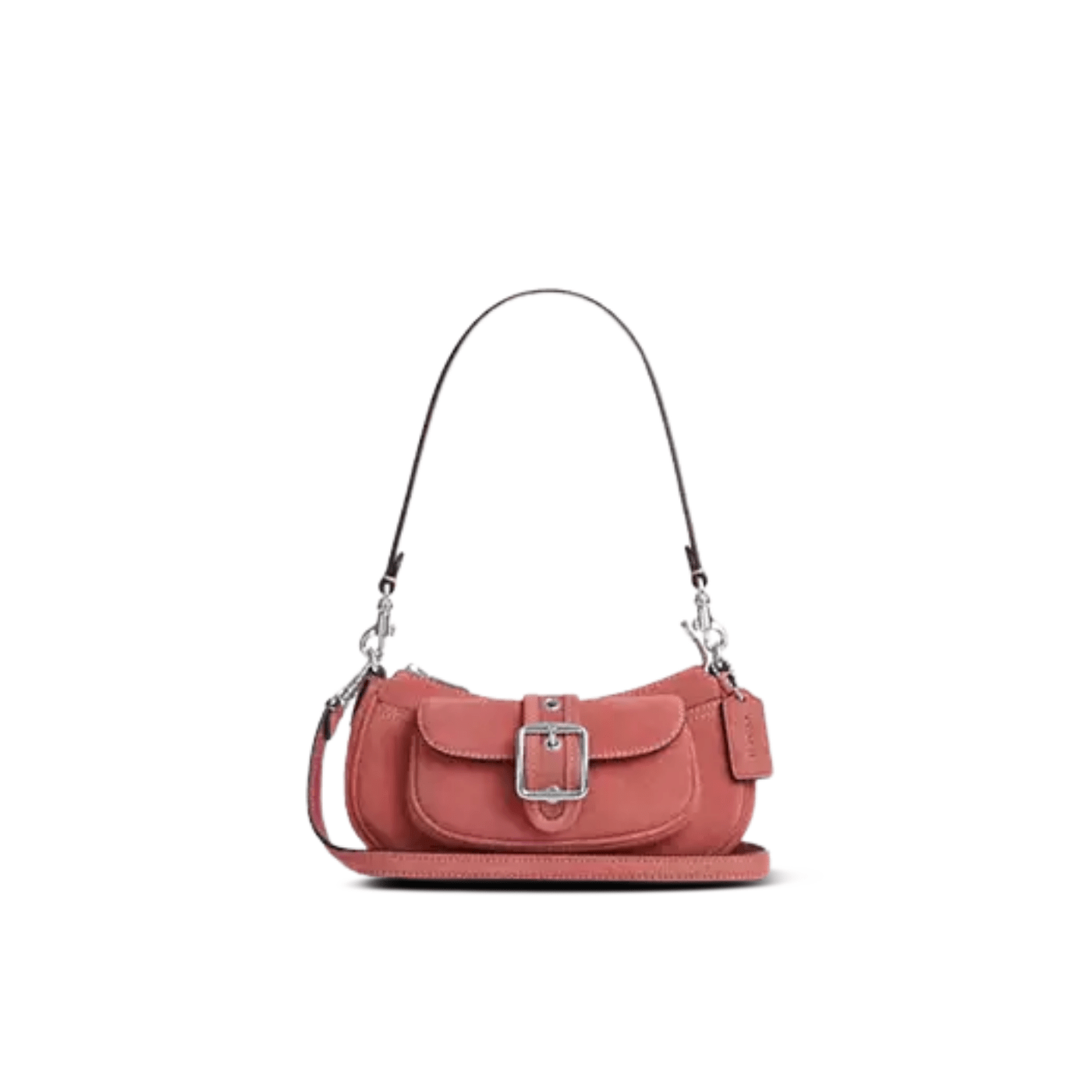 Coach Ashton Mini Shoulder Bag suede/Silver/Pink
