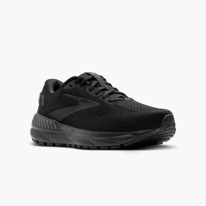 "Brooks Running Beast GTS 24 Black/Black/Ebony sneakers by Hype Elixir – stability-focused, cushioned running shoes offering maximum support, comfort, and durability."