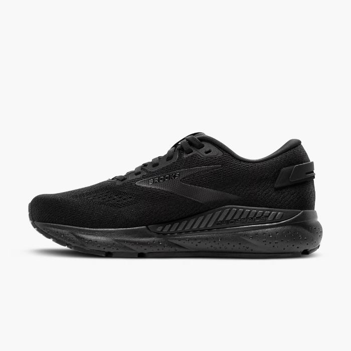 "Brooks Running Beast GTS 24 Black/Black/Ebony sneakers by Hype Elixir – stability-focused, cushioned running shoes offering maximum support, comfort, and durability."