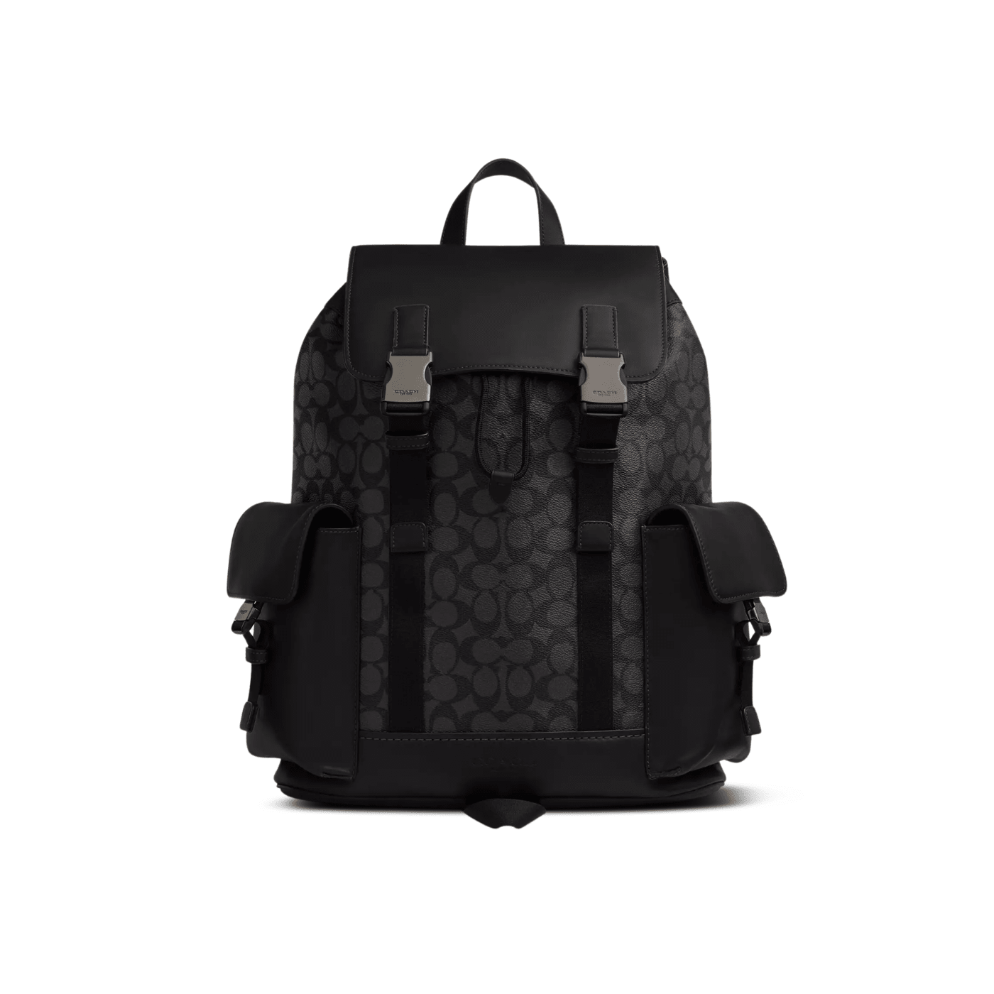 Coach Clark Backpack signature canvas/Gunmetal/Charcoal/Black