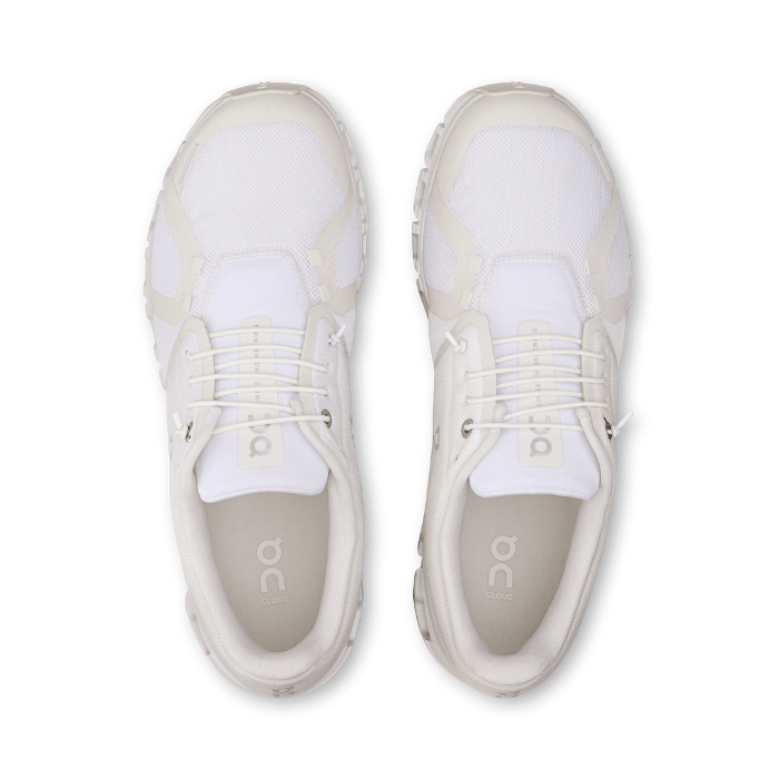 "On Running Cloud 6 White sneakers by Hype Elixir – lightweight, cushioned running shoes with a clean white design for superior comfort, support, and performance."