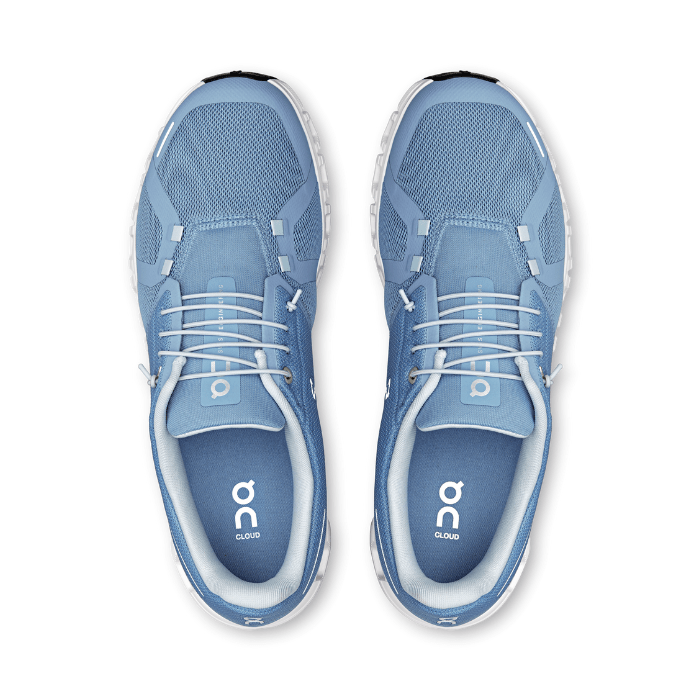 "On Running Cloud 6 Chambray White sneakers by Hype Elixir – lightweight, breathable, and cushioned footwear for ultimate comfort and style."