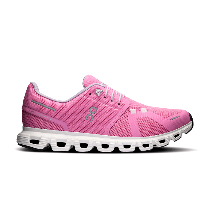 "On Running Cloud 6 Women's Raspberry sneakers by Hype Elixir – lightweight, cushioned, and stylish footwear for superior comfort and performance."