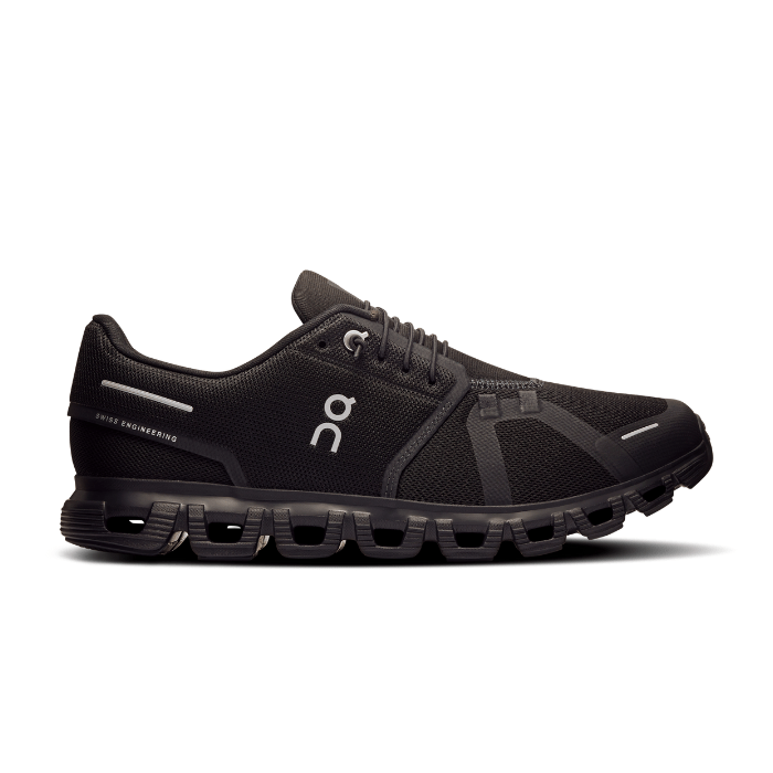 "On Running Cloud 6 Black sneakers by Hype Elixir – sleek, lightweight running shoes with a classic black design for optimal comfort, support, and performance."