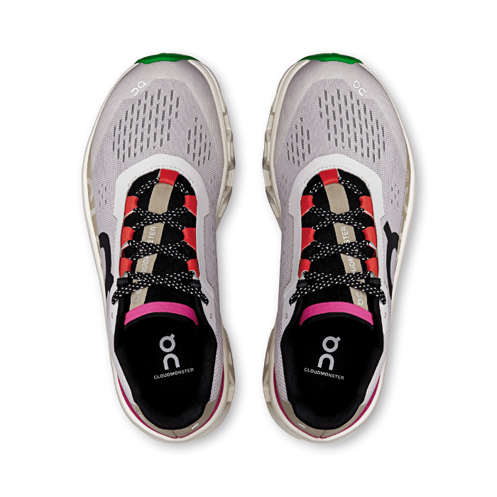 "On Running Cloudmonster Women's Silver Ivory sneakers by Hype Elixir – lightweight, cushioned, and stylish footwear offering superior comfort and support."