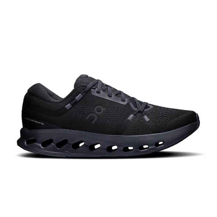 "On Running Cloudsurfer 2 Black sneakers by Hype Elixir – lightweight, cushioned running shoes with a sleek black design for enhanced comfort, support, and performance."