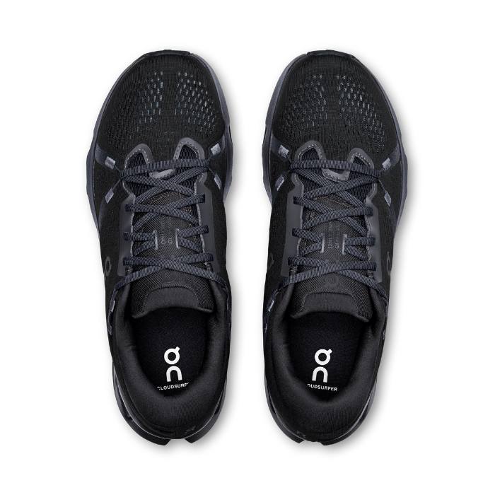 "On Running Cloudsurfer 2 Black sneakers by Hype Elixir – lightweight, cushioned running shoes with a sleek black design for enhanced comfort, support, and performance."