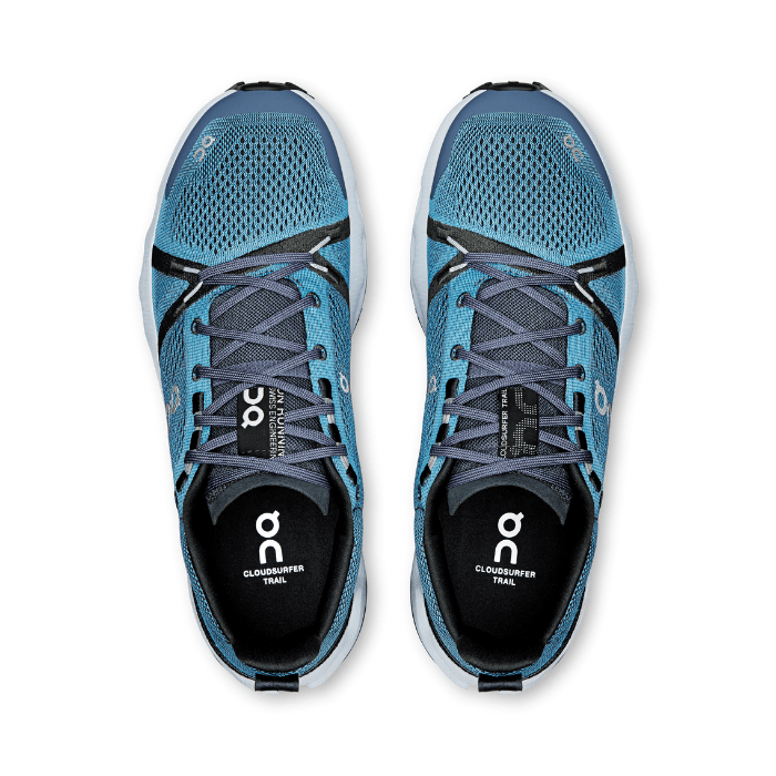 "On Running Cloudsurfer Nigeria Glacier sneakers by Hype Elixir – lightweight, cushioned, and durable footwear designed for trail running and outdoor adventures."